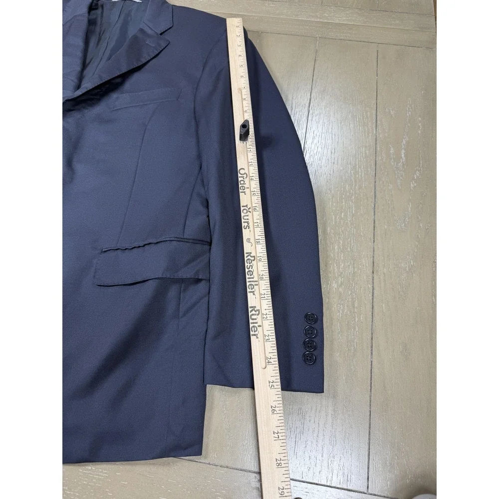 Canali Blazer Mens 42R Blue Wool Classic Fit Two Button Suit Jacket‎ Made Italy